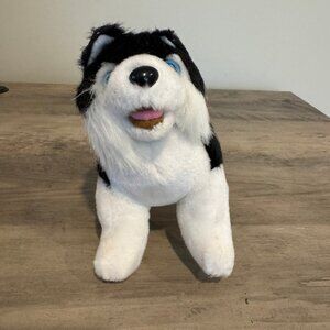 BJ Toy Company Black & White Husky Plush